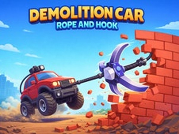Demolition Car - Rope and Hook 2 Online Arcade Game