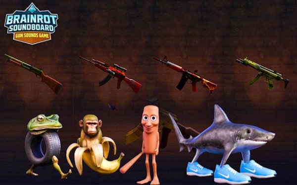 Brainrot Soundboard: Firearm Sounds & Spooky Animations Online Game
