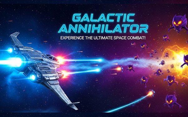Galactic Annihilator: Neon Arcade Precision Fighter Online Game