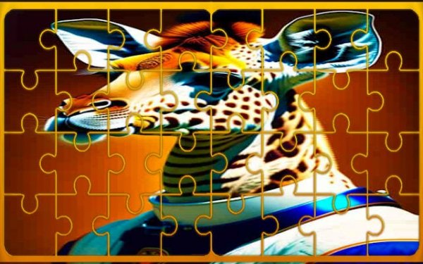 Giraffe Jigsaw Puzzle Slider Challenge Online Game