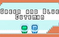 Green and Blue Cuteman: Two-Player Adventure Online Game